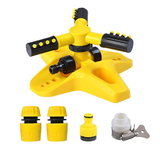 3-Arm Lawn Sprinklern, Automatic 360-Degree Rotating Garden Sprinkler, Large Coverage Area Sprinkler for Yard Outdoor Irrigation Kids Pets Water Fun