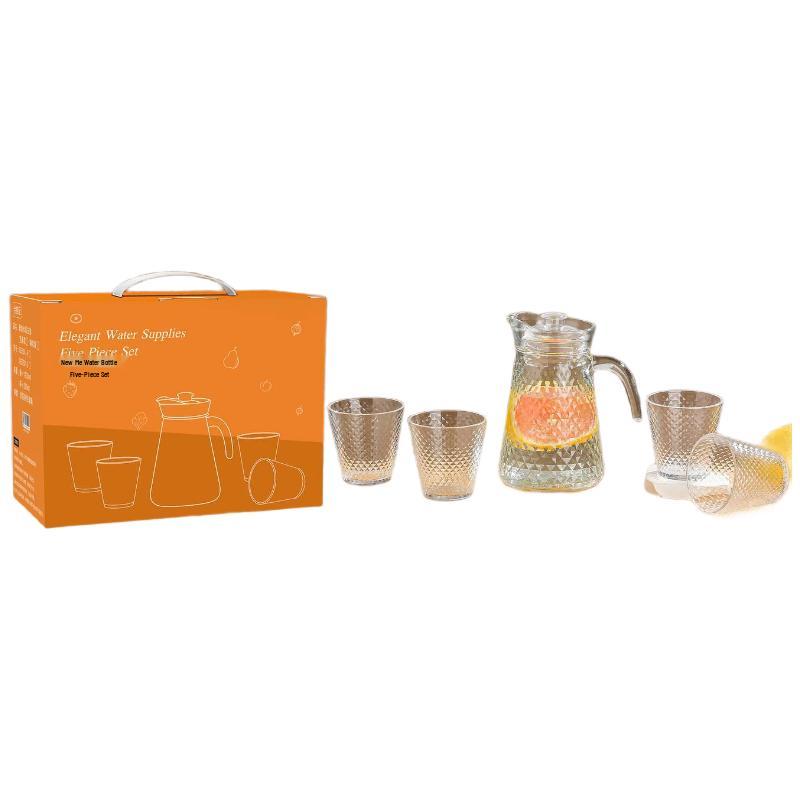 Premium Glass Water Pitcher and Cup Set