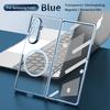Magnetic Clear Transparent PC+TPU Phone Case for Galaxy Z Fold 7/6/5/4 with Glass Film Protector Shockproof Back Cover