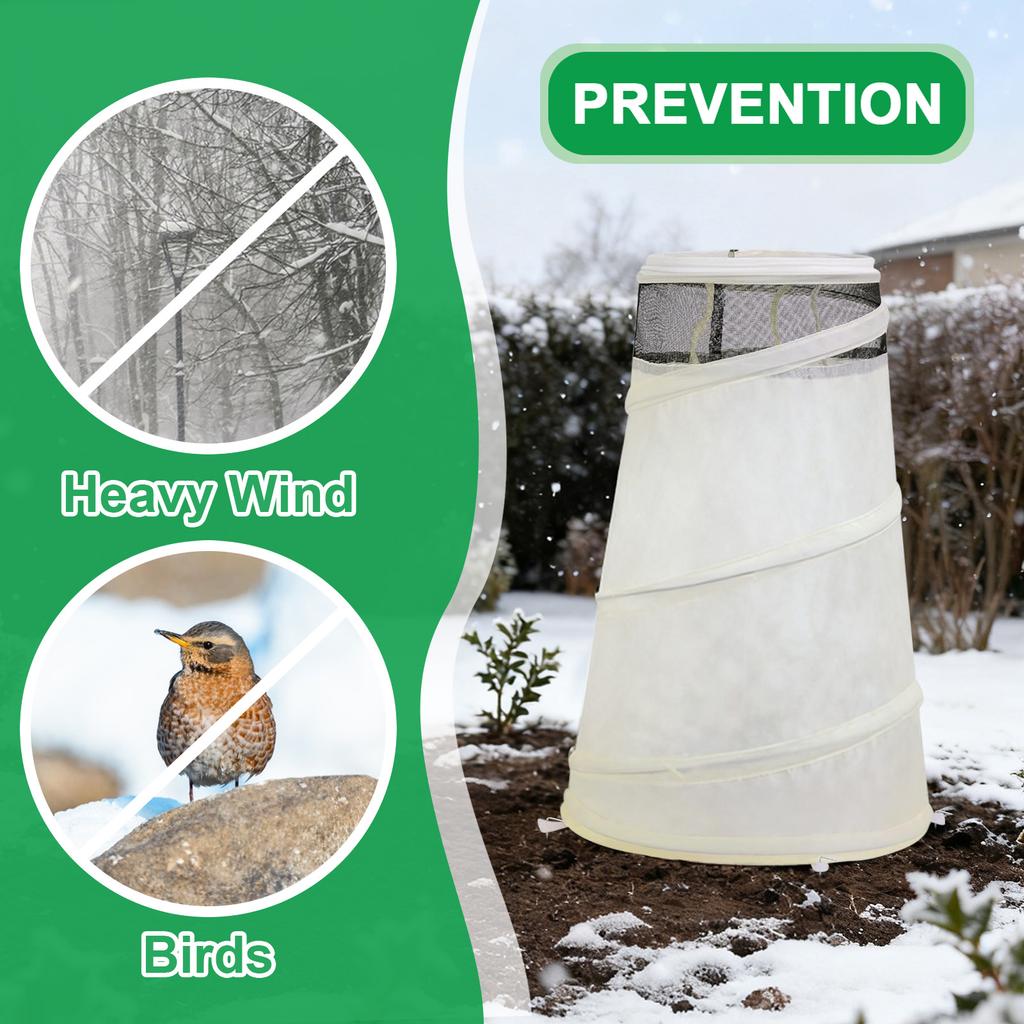 20 13i X 9i Up Rose Cones For Winter , Winter Rose Collars Protective Cover, Roses Bush Cover For Protecting Against Frost Wind And Animals Eating