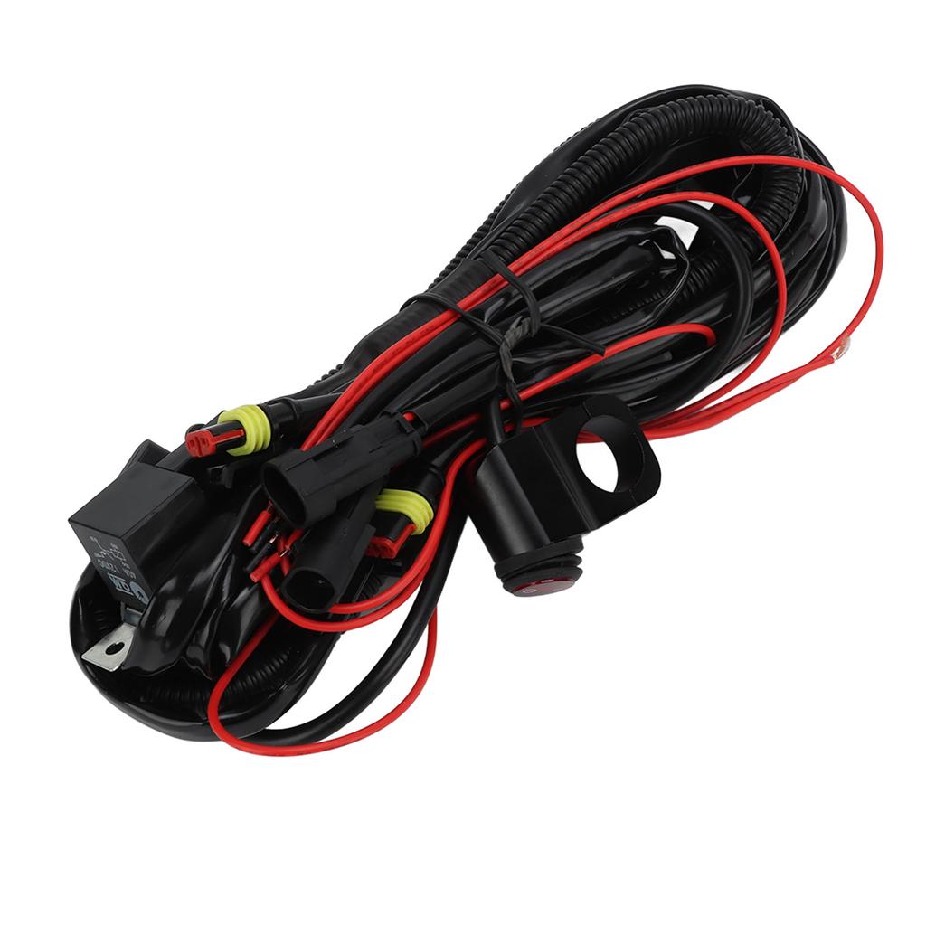 Motorcycle Handlebar Button Switch LED Fog Light Switch Harness Waterproof for ATV Dirt Bike