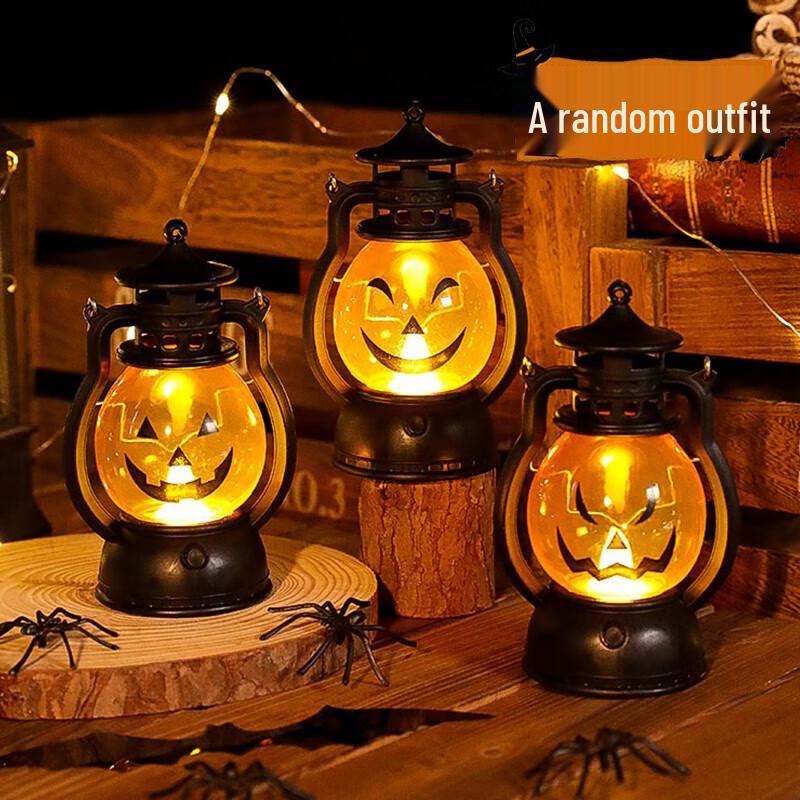 Lanterna de Mão de Abóbora Assustadora de Halloween