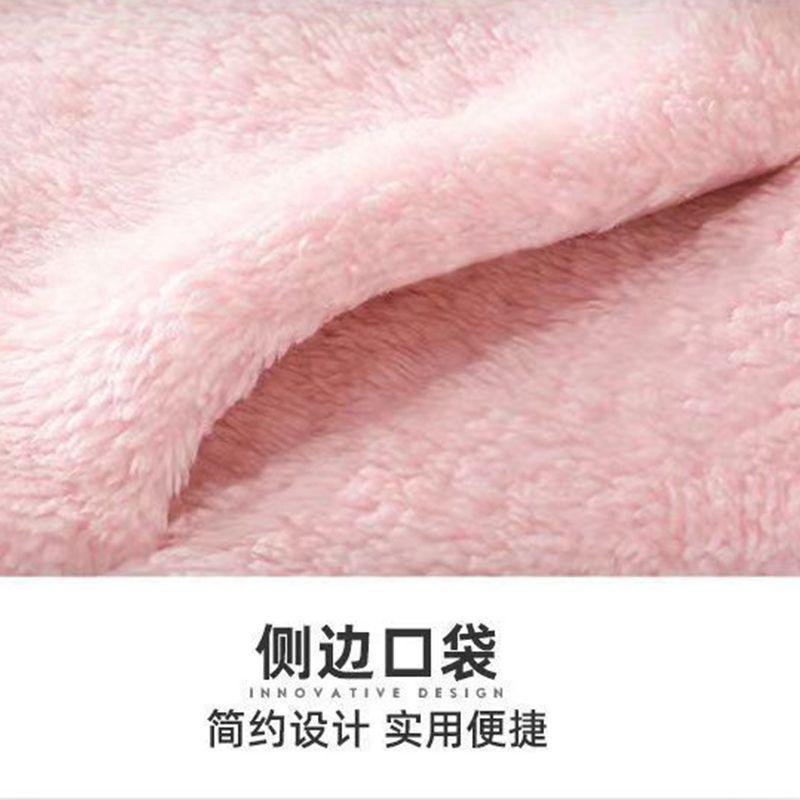 Autumn and Winter Coral Fleece Stand-up Collar Women's Jacket Fleece Warm Thickened Homewear Women's Sports Charge Top