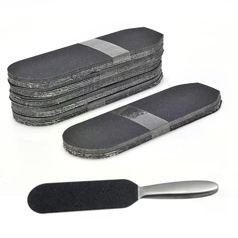 60pcs/pack Care Foot Grit Sanding Cloth Pro Pedicure Feet Care Refill Replacement For Stainless Metal Handle Files Foot Rasp