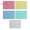 20Pcs Document Bag A4 Size Plastic Wrap Waterproof File Folders Translucent Snap Button Bright Color Scratch-resistant File Organizers