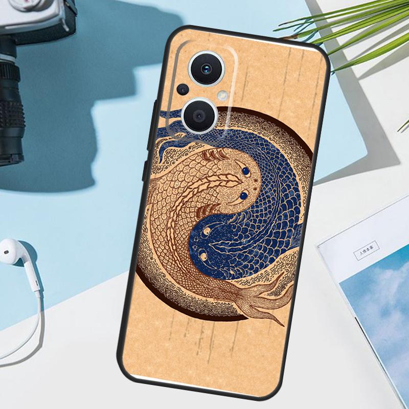 Yin Yang Koi Case For OPPO Reno 13F 13 12 11 F 8T 7 8 10 Pro OPPO Find X8 X6 Pro X3 X5 Lite Cover Funda