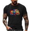 Men’s Loose Fit 2026 Printed Crew Neck Short Sleeve T Shirt Oversized tshirts for men big and tall shirts for men mens polo shirts short sleeve