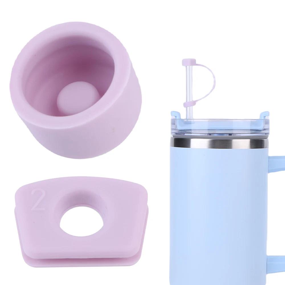 Silicone Cover for Stanley Cup Accessories 30/40oz Tumbler Water Bottle Protective Bottle Boot Sleeve & Straw Cover Cap