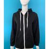 Herbst Damen Einfarbig Langarm Tasche Kordelzug Kapuzen Reißverschluss Verdicktes Sweatshirt