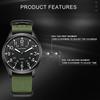 New Army Military Watches For Men Casual Business Nylon Strap Luminous Watch Men Waterproof Date Men's Quartz Wristwatch