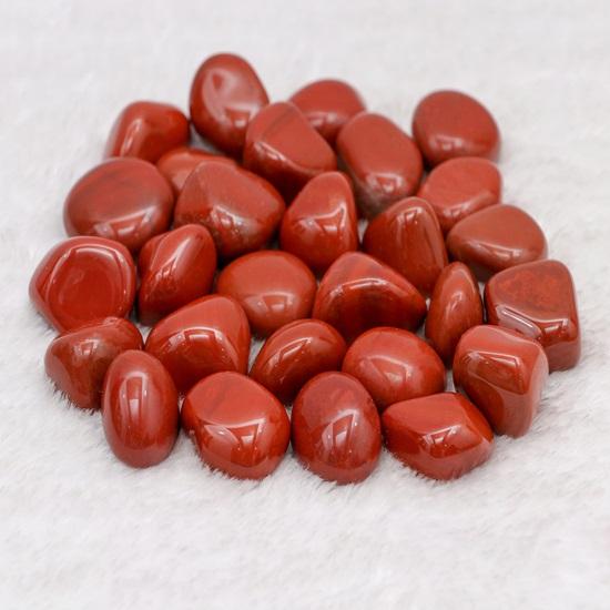 Sett med 13 Rød Jaspis Månestein Reiki Chakra Healing Dekorative Småstein Vasefyll Tumble Stone for Smykker, Reiki Healing, Vastu Hjemmekontor Dekor
