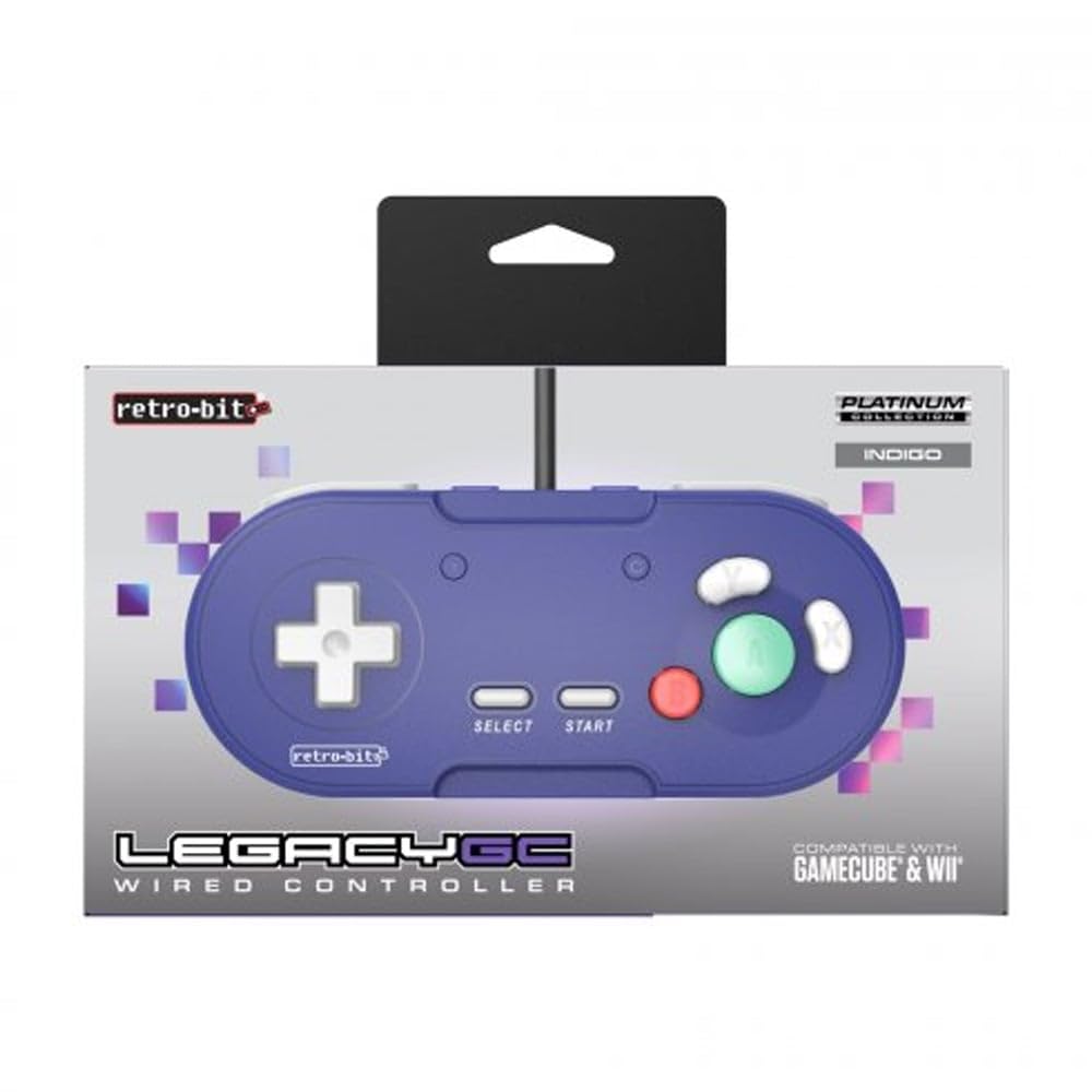

Retrobit Legacy GC Wired Controller for Gamecube Wii Indigo - Official/Original & -