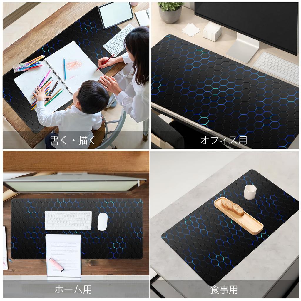 ICasso Mauspad Handgelenkauflage Set 90x40cm Großes Gaming-Mauspad Memory-Schaum Tastatur Maus Handgelenk Kissen Länge Ergonomische Armlehne Ermüdungsreduzierung