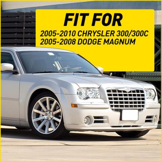 Black Post Pillar For 2005-2010 Chrysler 300 Door Trim Cover Chrome Accessories