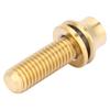 Bicycle Titanium Alloy Water Bottle Cage Screw Bolt M5x12 16mm with Washer (Gold M5x16)