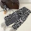 Vintage Leopards Print Tassels Scarf Soft Acrylic Neckerchief Warm Fashion Scarves for Women Warm Accessory
