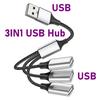 USB Type C HUB Extensions 4 Ports USB Cable Splitter OTG High Speed Transfer Adapter Portable Converter For PC Computer Laptops