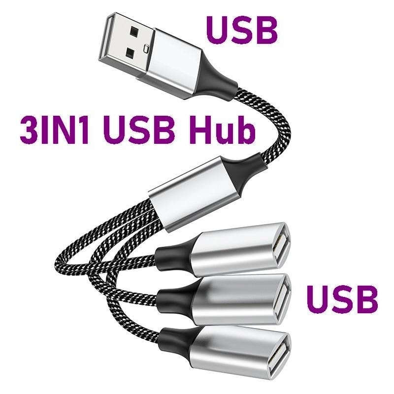 USB Type C HUB Extensions 4 Ports USB Cable Splitter OTG High Speed Transfer Adapter Portable Converter For PC Computer Laptops