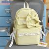 Mochila Escolar de Estudiante con Encaje de Lazo Gran Capacidad para Mujer