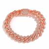 European-American Men's 14mm Zircon Cuban Chain Hip Hop Necklace
