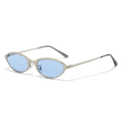 Small Thin Frame Vintage Sunglasses Women For Men Luxury Brand Designer Oval Sun Glasses Punk Popular Metal Eye Glasses UV400