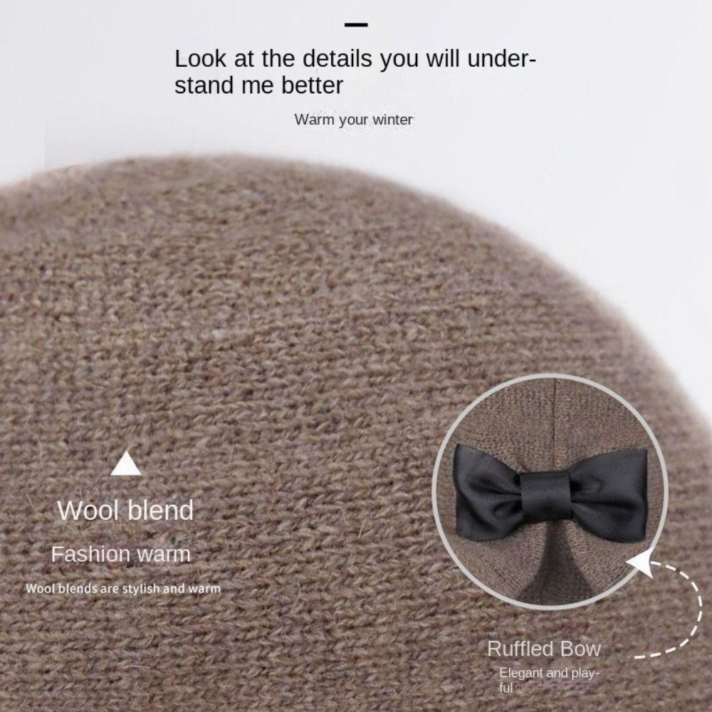 Bucket Hat Bow Top Hat Wig Korean Style Long Curly Wave Hair Fisherman Hat Wig  Autumn Winter