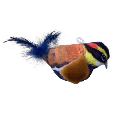 Flap Bird Pet Toy, Interactive  Exercise Toy With Realistic Bird Chirping Sounds For Bored Indoor Adult  And Kittens