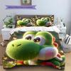 Mario Patterned Pillowcase & Duvet Cover Set Bedroom Premium Stylish Bedding with Anime Theme Thoughtful Present.-TING