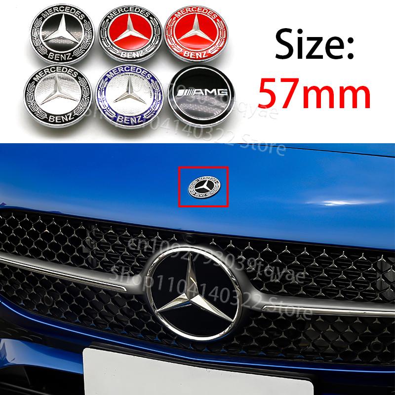 2025 Hot 1pc 57mm 2Pin AFFALTERBACH Tree Hood Sticker for AMG Mercedes-benz A35 A45 GT50 W177 W246 GLB SLK GLA AMG Hood Sticker