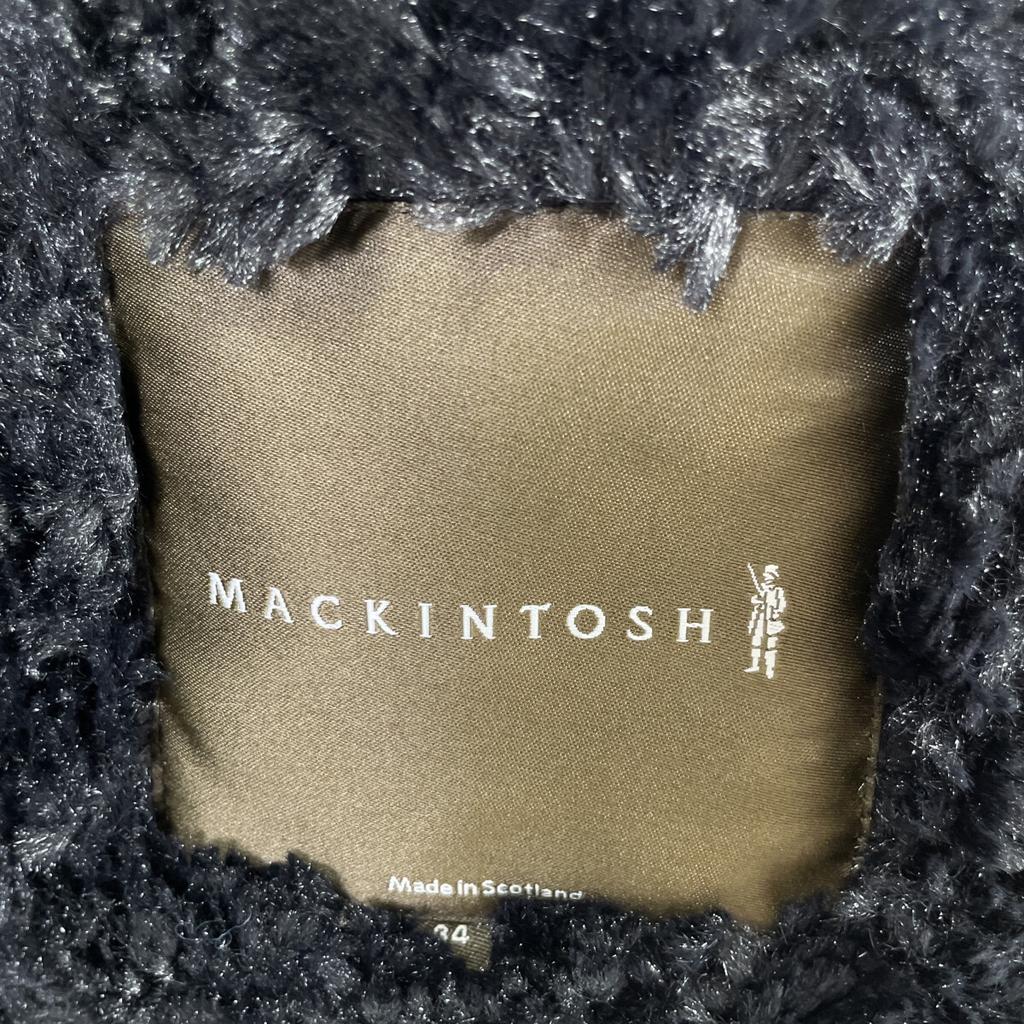 MACKINTOSH Black wool fur quilted jacket coat 34 blackUsed