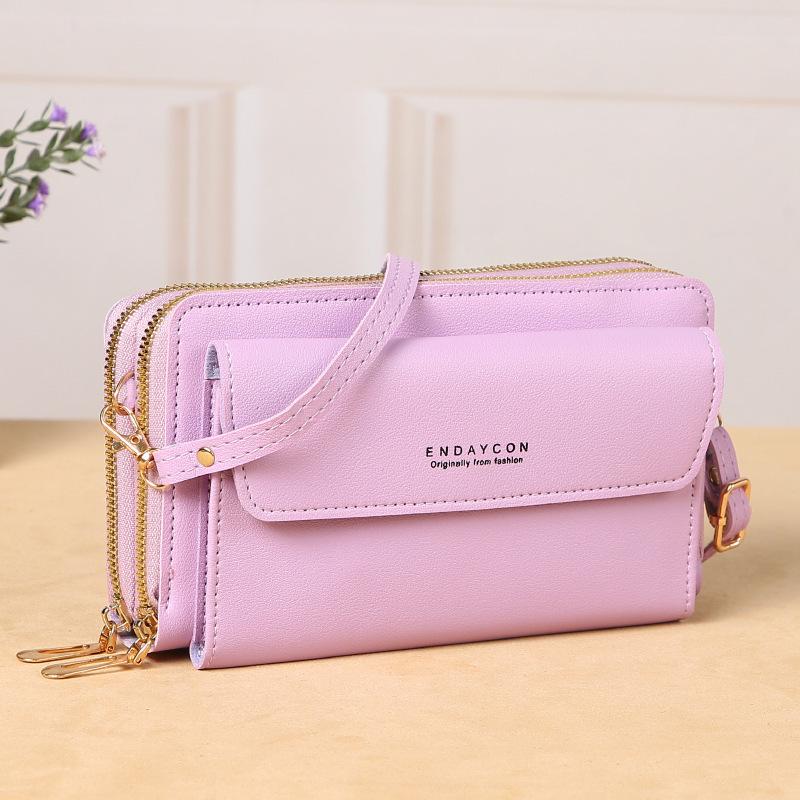 2025 Women's Large Capacity Multifunction Crossbody Phone Bag - Stylish, Simple Solid Color Design