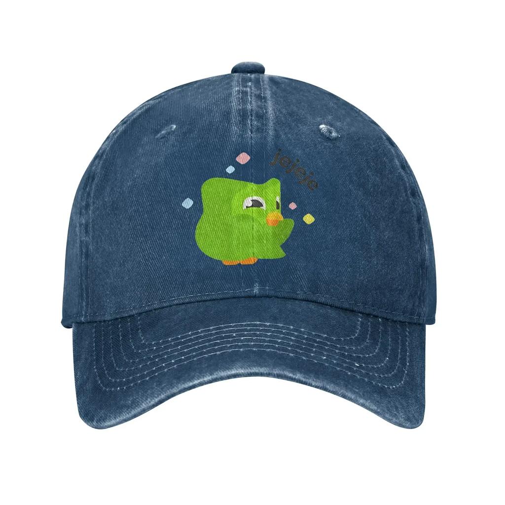Washed Baseball Cap Duolingo Owl Duo Summer Trucker Hat For Men Women  Y2k Funny Tennis Skate Sun Baseball Caps