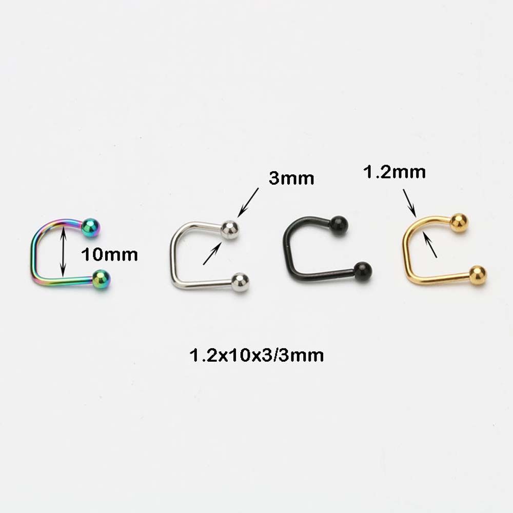 Piercing do bradavek, hypoalergenní, korejský piercing do rtů, šperky pro ženy, nosní kroužek ve tvaru U, piercing do rtů