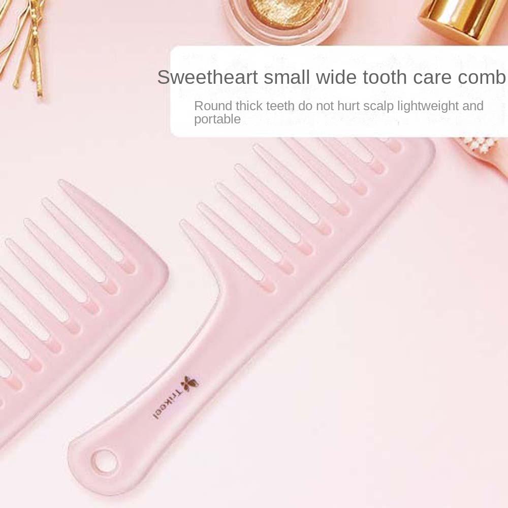 Hairdressing Pink Hair Brush Scalp Massage Fine Tooth Hair Combs Portable Wide Tooth Comb  Girls