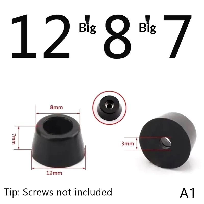 10 Pcs Noise Reduction Anti-Slip Rubber Bumper Pads Shock Absorption Machine Foot Cushions for Bed Frames Washing Machines A1