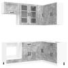 Kitchen Unit KALMAR 8 Pcs Concrete Grey Engineered Wood