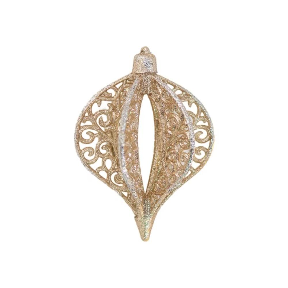 Glitter Christmas Hanging Ornament Champagne Wreath Decoration Xmas Tree Snowflake Pendant  Navidad