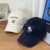 Fashion Hat Korean version plush puppy embroidery cute spring versatile face small cap couple student baseball hat versatile