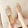 Baotou French Half Slippers Women's 2025 New Temperament Gentle Small Fragrant Sandals Lazy Soft Sole Medium Heel Women's Shoes