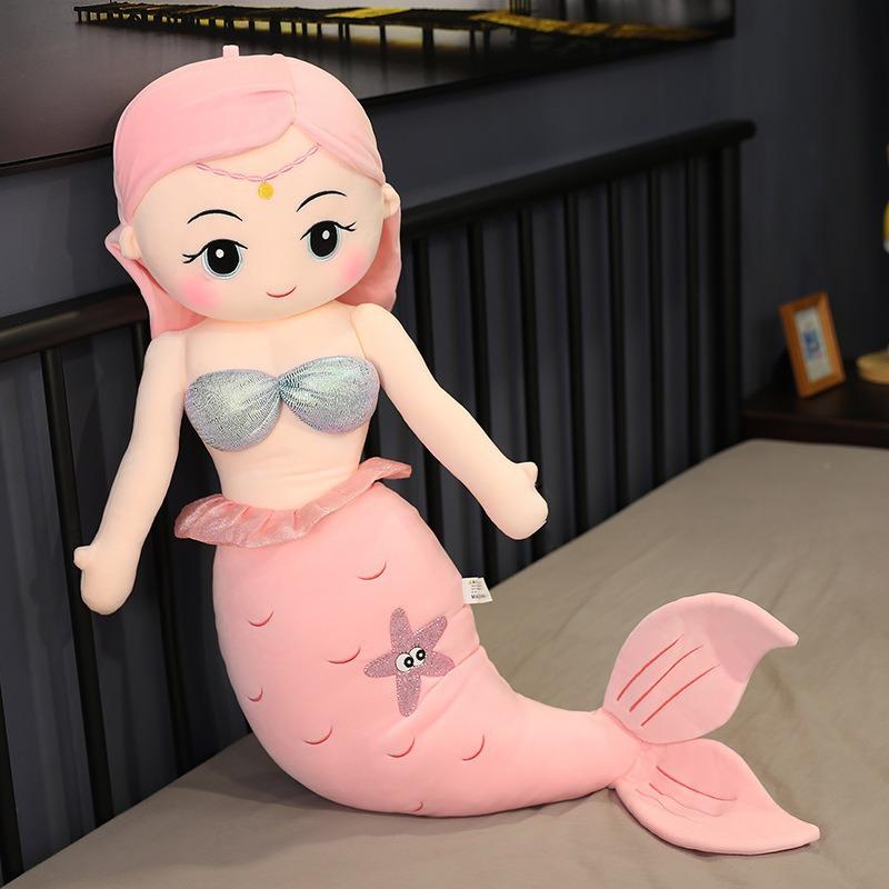 120cm Cartoon Multi Size Kawaii Mermaid Plush Toys Soft Animal Pillow Stuffed Toy Princess Dolls Children Girls Birthday Gifts