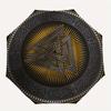 "Golden Triangles: A Symbolic Artwork with Intricate Designs"Umbrella, Portable 3-Fold Compact Umbrella for Men & Women ES53
