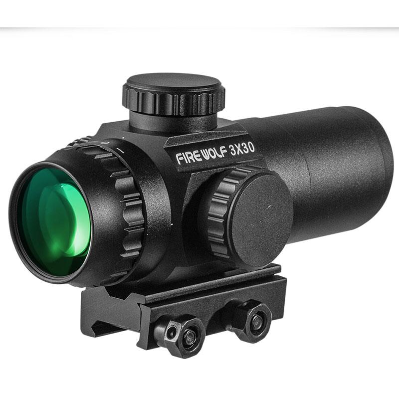 FIRE WOLF 3X30 Prism Scope Compact Hunting Prism Optics 1/2 MOA Waterproof 1000G Shots