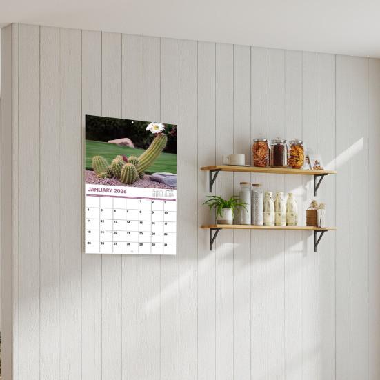 Funny 2026 Wall Calendar Jan. 2026 - Dec. 2026 12 Monthly Planner White Elephant Gag Gifts for Home Office Decoration