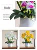 Haptik-PU Phalaenopsis Künstliches Blumengesteck für Wohnzimmer TV-Schrank Deko