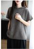 Early Autumn Women's Hooded Vest: 100% Pure Wool, Seven-Stitch, Short Sleeve, Pocket Design, Layering Sweater