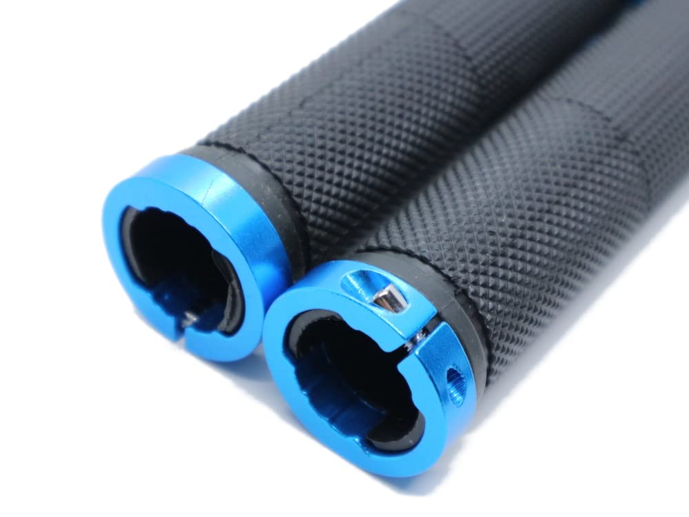 Beatus Bicycle Mountain Bike Handlebar Left and Right Rubber Grips Grips, Set, (Blue)