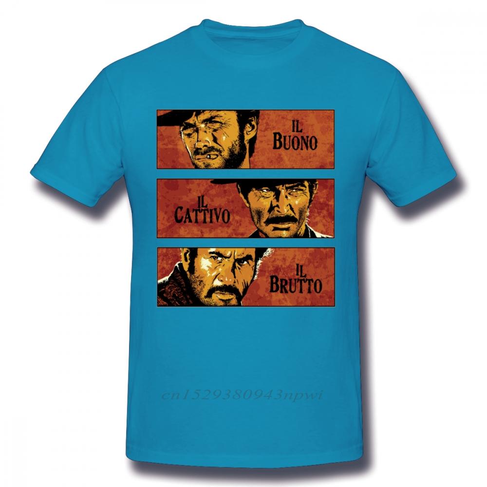 Pure Cotton Quality The Good The Bad And Ugly Graphic T Shirt For Male Il Buono Brutto Cattivo Tee Shirt Swag Unique Tshirt