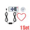 Car Window LED Lights Glowing Heart Atmosphere Lamp USB Wiring Car Modification Neon Car Interior Decoration Lights Strip