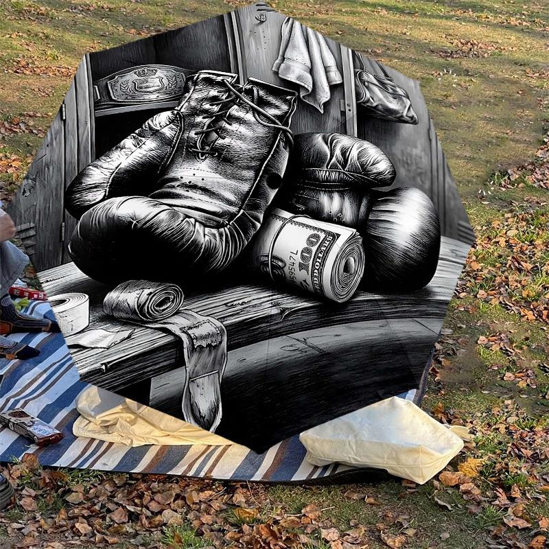 1PC Boxing Money Umbrella-8-Rib Reinforced, Automatic Open, Lightweight & Durable, Fashion Accessory for Outdoor, H0330
