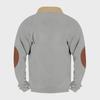 Men's Retro Embroidered Half-Open Cardigan Sweatshirt with European and American Style